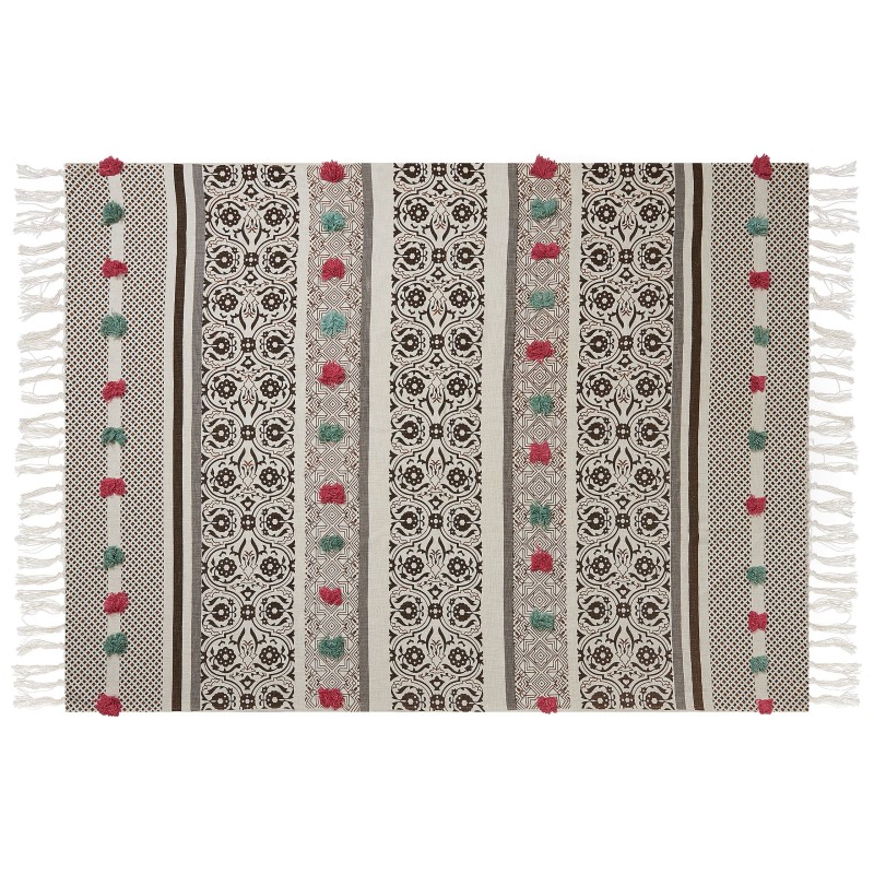 Koc CHINSURAH Bawełna 130 x 180 cm Brązowy