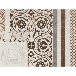 Koc CHINSURAH Bawełna 130 x 180 cm Brązowy