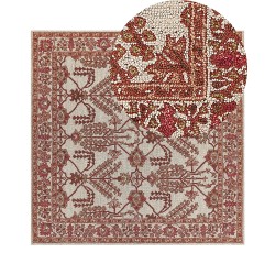 Dywan wełniany 200 x 200 cm pomarańczowo-beżowy ADILCEVAZ