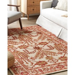 Dywan wełniany 200 x 200 cm pomarańczowo-beżowy ADILCEVAZ