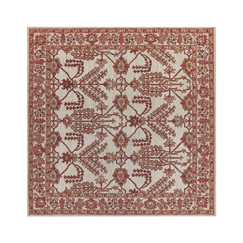 Dywan wełniany 200 x 200 cm pomarańczowo-beżowy ADILCEVAZ