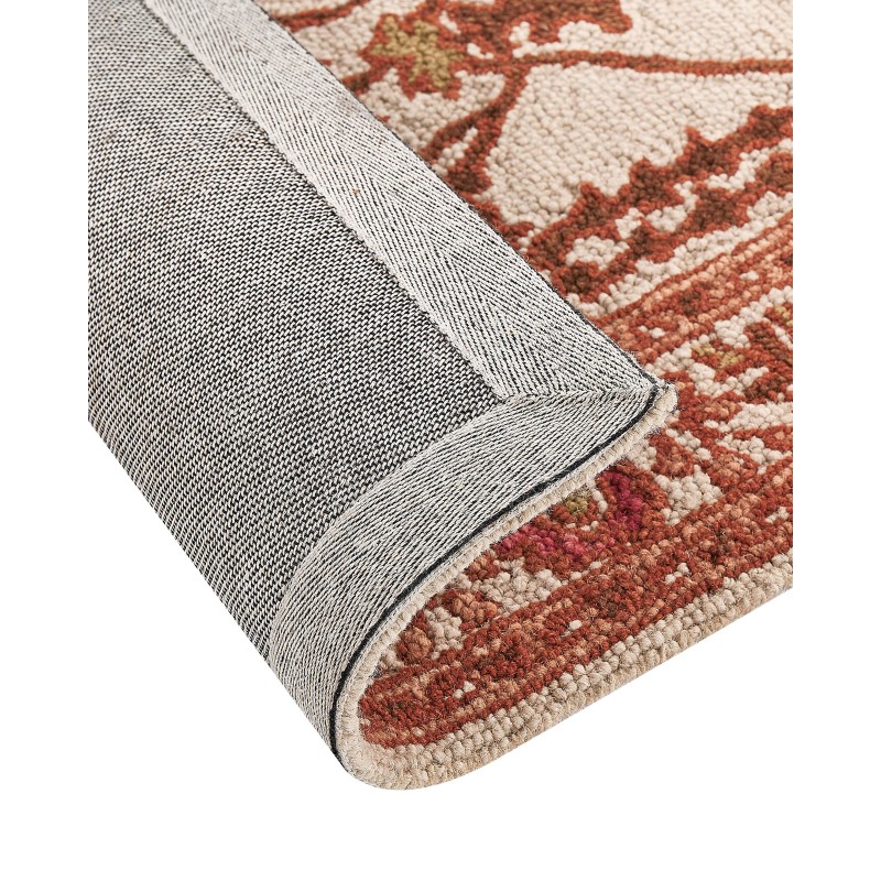 Dywan wełniany 200 x 200 cm pomarańczowo-beżowy ADILCEVAZ