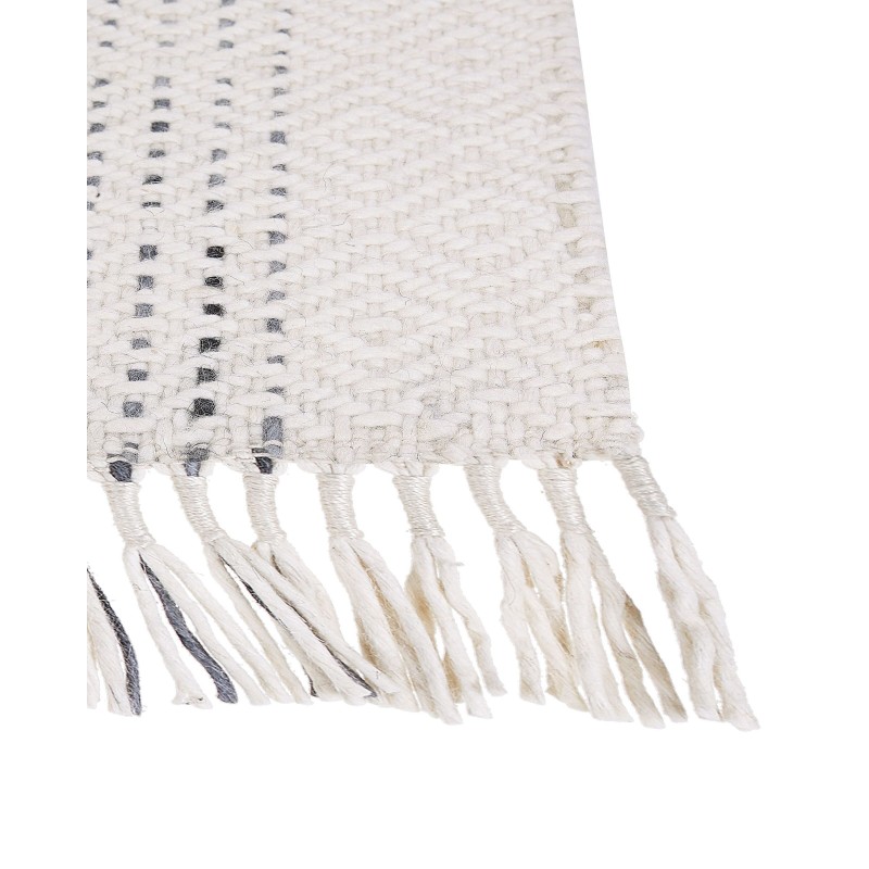 Dywan wełniany 80 x 150 cm biało-szary OMERLI