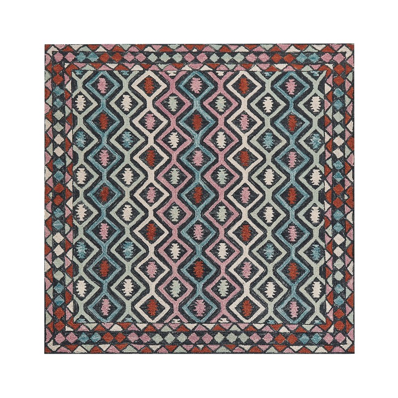 Dywan wełniany 200 x 200 cm wielokolorowy HAYMANA