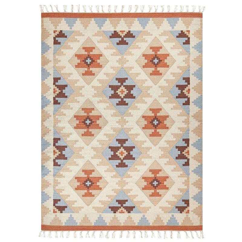 Dywan bawełniany kilim 160 x 230 cm wielokolorowy DILIJAN