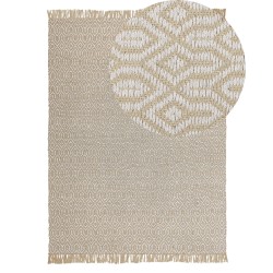 Dywan z juty 140 x 200 cm beżowy POZANTI