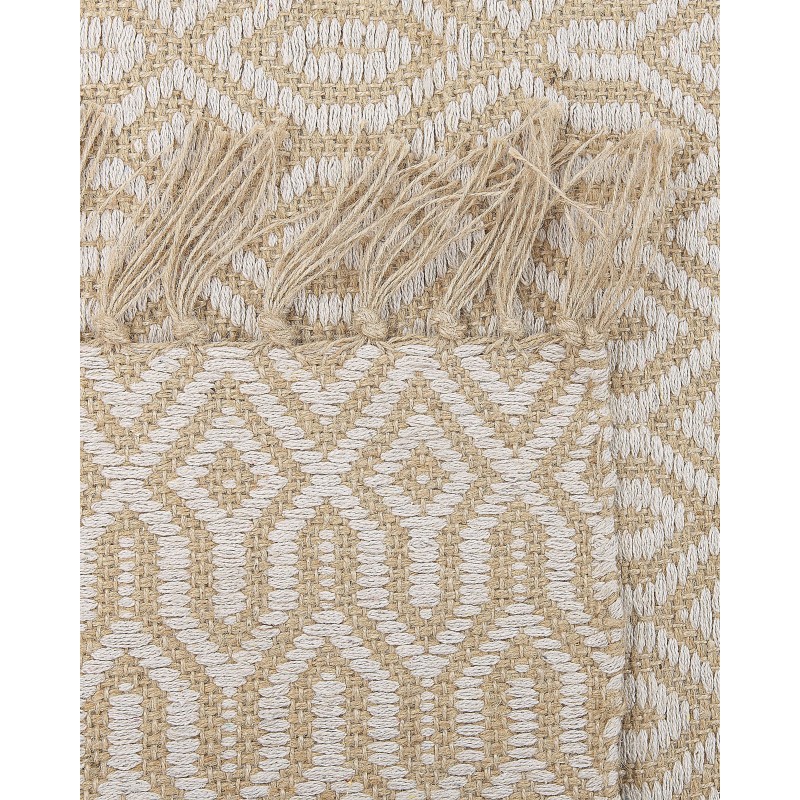 Dywan z juty 140 x 200 cm beżowy POZANTI