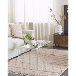 Dywan bawełniany 160 x 230 cm beżowy SULUOVA