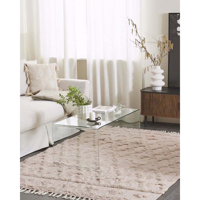 Dywan bawełniany 160 x 230 cm beżowy SULUOVA