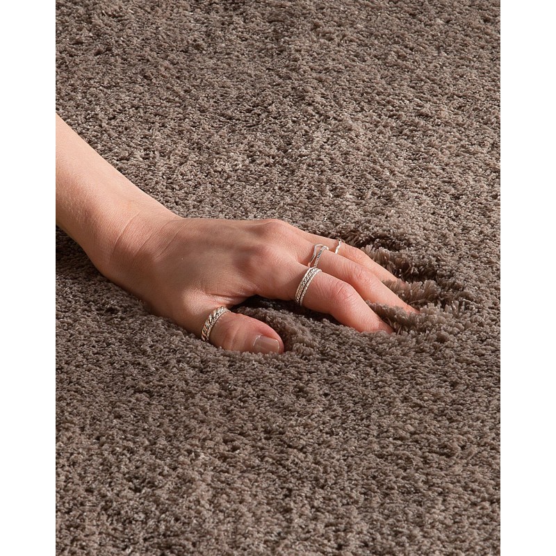 Dywan shaggy 200 x 200 cm brązowy EVREN