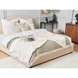 Koc GODAVARI 130 x 180 cm Jasnobeżowy