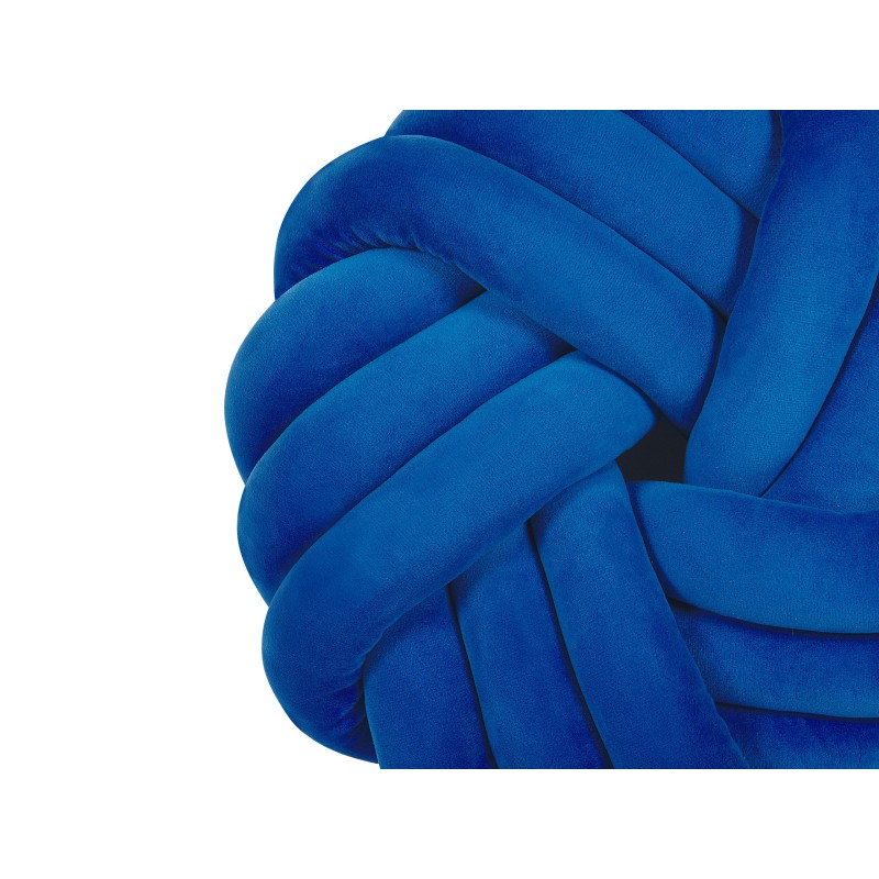 Poduszka dekoracyjna AKOLA Welur 30 x 30 cm Niebieski Jednolity