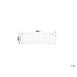 Poduszka dekoracyjna LINDEN Sztuczne futro 22 x 60 cm Różowy Jednolity