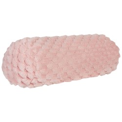 Poduszka dekoracyjna LINDEN Sztuczne futro 22 x 60 cm Różowy Jednolity