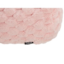 Poduszka dekoracyjna LINDEN Sztuczne futro 22 x 60 cm Różowy Jednolity