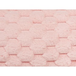 Poduszka dekoracyjna LINDEN Sztuczne futro 22 x 60 cm Różowy Jednolity