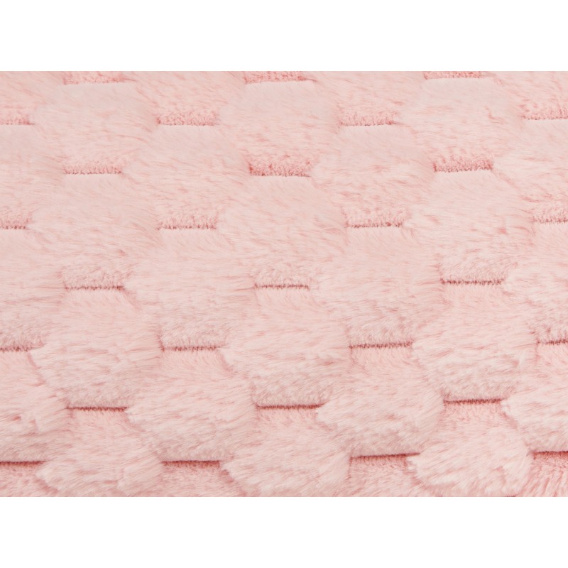 Poduszka dekoracyjna LINDEN Sztuczne futro 22 x 60 cm Różowy Jednolity