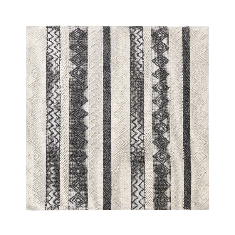 Dywan wełniany 200 x 200 cm beżowo-szary DAVUTLAR