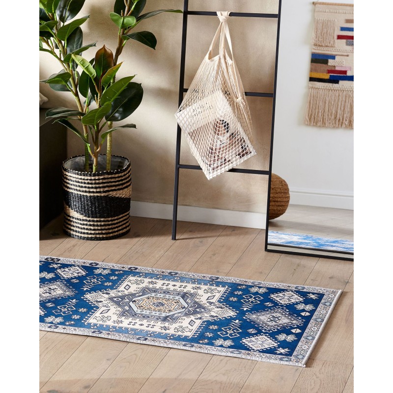 Dywan 60 x 200 cm niebiesko-beżowy PARVAKADLI