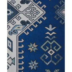 Dywan 60 x 200 cm niebiesko-beżowy PARVAKADLI