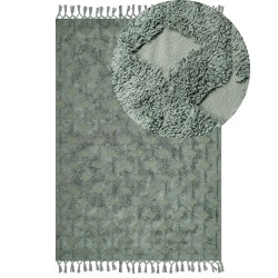 Dywan bawełniany 160 x 230 cm zielony KARS