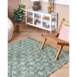 Dywan bawełniany 160 x 230 cm zielony KARS