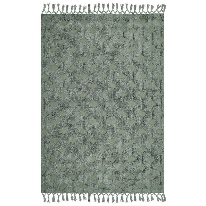 Dywan bawełniany 160 x 230 cm zielony KARS