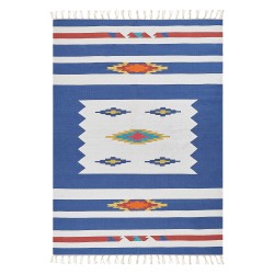 Dywan bawełniany kilim 140 x 200 cm wielokolorowy VARSER