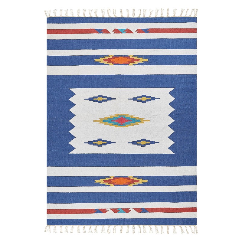 Dywan bawełniany kilim 140 x 200 cm wielokolorowy VARSER