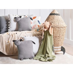 2 bawełniane poduszki dla dzieci panda 35 x 35 cm szare SHADOOR