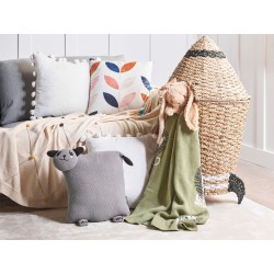 2 bawełniane poduszki dla dzieci panda 35 x 35 cm szare SHADOOR