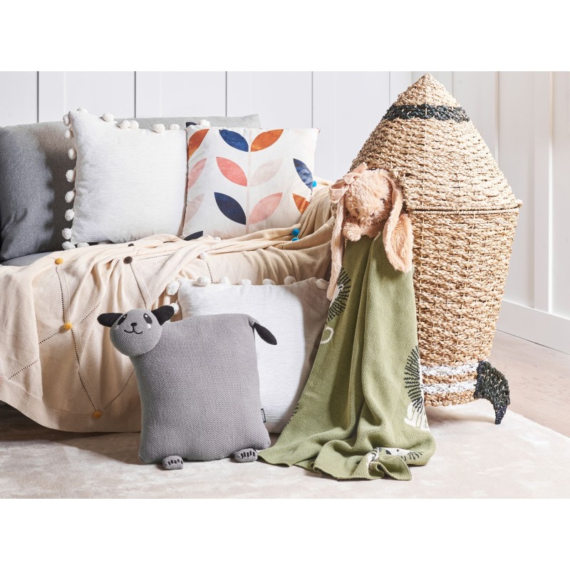 2 bawełniane poduszki dla dzieci panda 35 x 35 cm szare SHADOOR