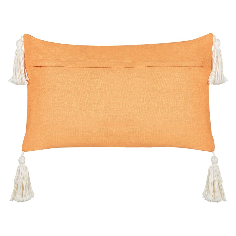 Zestaw 2 poduszek dekoracyjnych LITHOPS Welur 30 x 50 cm Pomarańczowy Wzór świąteczny