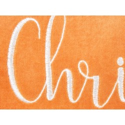 Zestaw 2 poduszek dekoracyjnych LITHOPS Welur 30 x 50 cm Pomarańczowy Wzór świąteczny