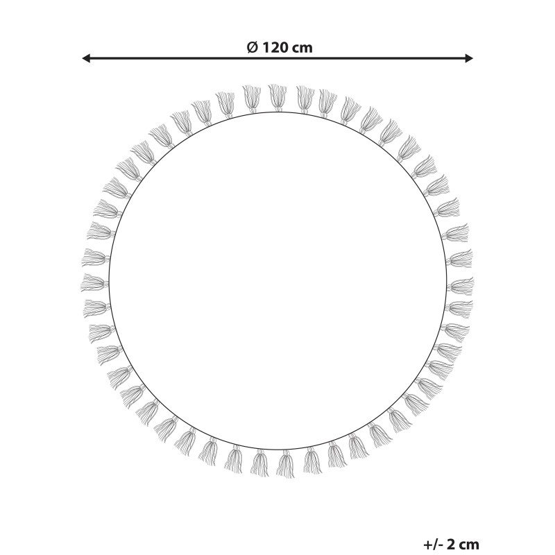 Dywan okrągły bawełniany ø 120 cm wielokolorowy YAGCI