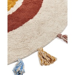 Dywan okrągły bawełniany ø 120 cm wielokolorowy YAGCI