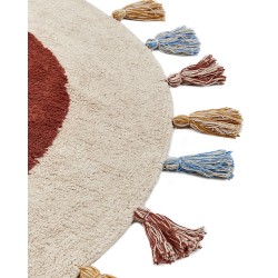 Dywan okrągły bawełniany ø 120 cm wielokolorowy YAGCI
