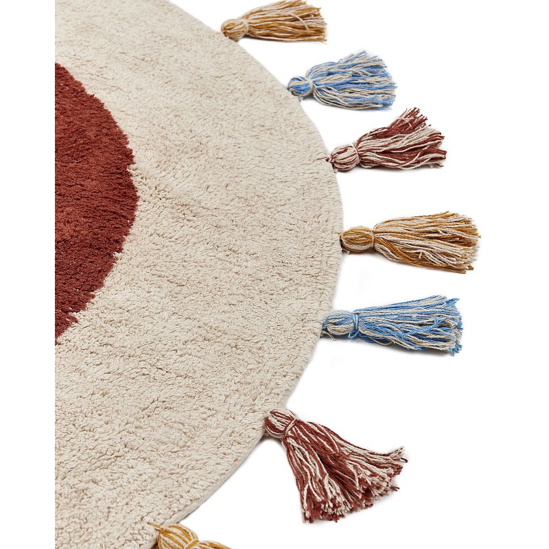 Dywan okrągły bawełniany ø 120 cm wielokolorowy YAGCI