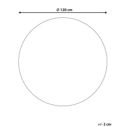 Dywan okrągły z juty ⌀ 120 cm beżowo-czarny YOZGAT