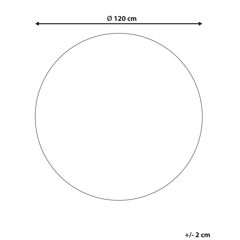 Dywan okrągły z juty ⌀ 120 cm beżowo-czarny YOZGAT