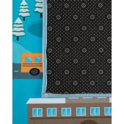 Dywan dziecięcy nadruk z miastem 80 x 150 cm KIGI