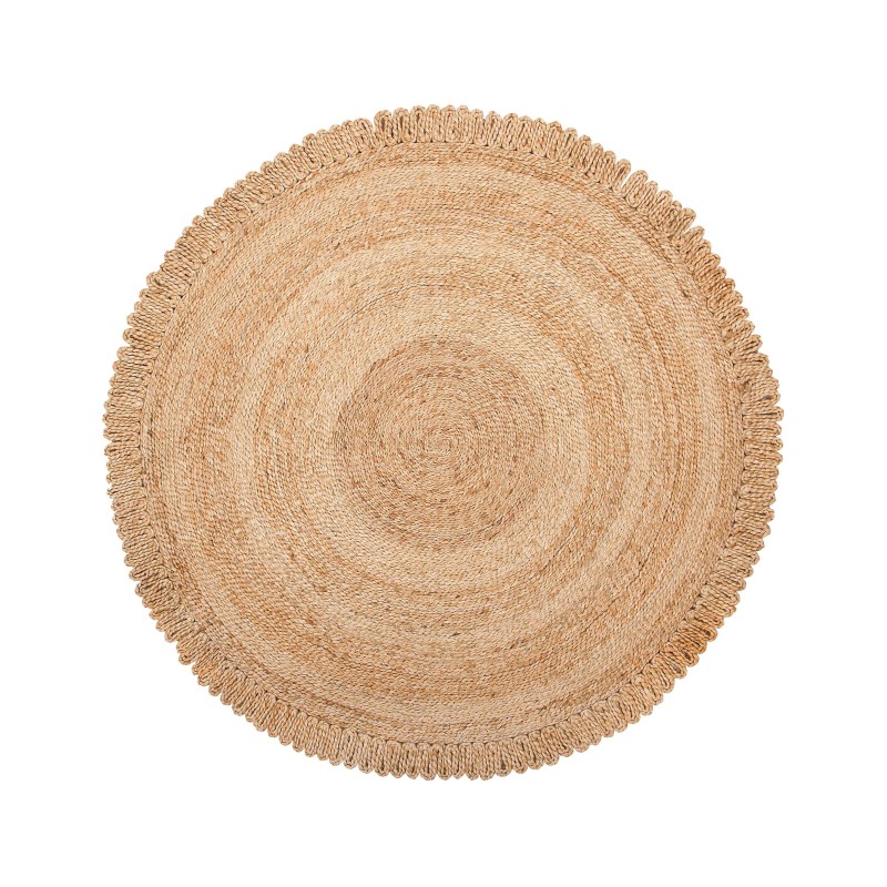 Dywan okrągły z juty ⌀ 140 cm beżowy ERENCE