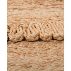 Dywan okrągły z juty ⌀ 140 cm beżowy ERENCE