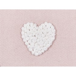 2 bawełniane poduszki dekoracyjne w serca 30 x 50 cm różowe GAZANIA