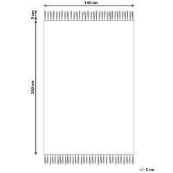 Dywan z wiskozy 140 x 200 cm fioletowy z białym AKARSU