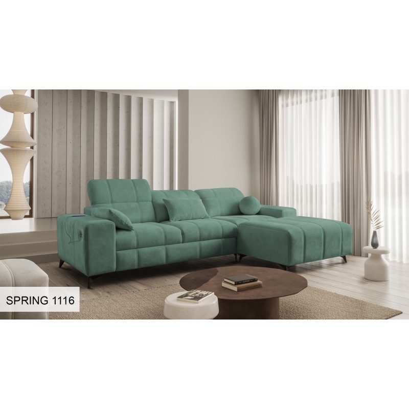 Das Ecksofa Ballagio I mit Schlaffunktion aus dem Stoff Plecionka, Spring 1116 - Schönheit und Funktionalität in einem!