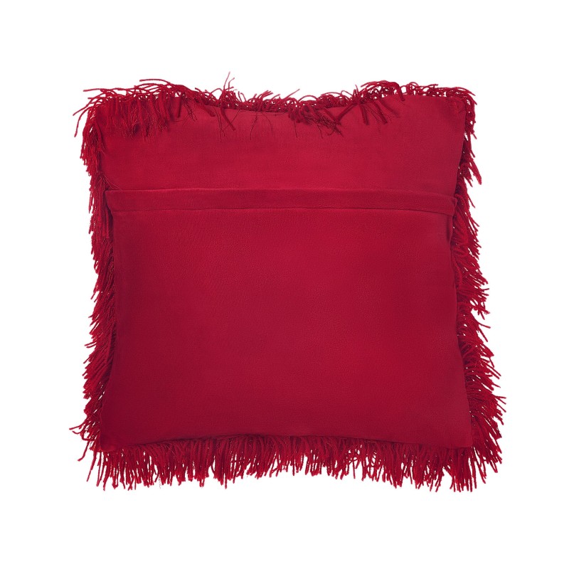 Zestaw 2 poduszek dekoracyjnych CIDE 45 x 45 cm Bordowy Jednolity
