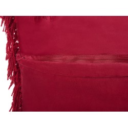 Zestaw 2 poduszek dekoracyjnych CIDE 45 x 45 cm Bordowy Jednolity