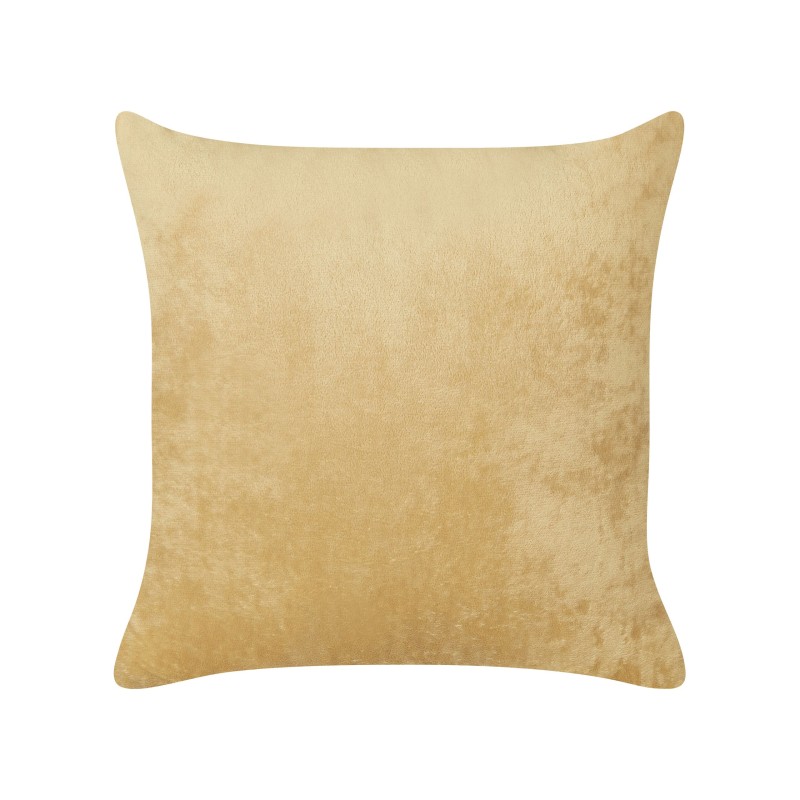 Zestaw 2 poduszek dekoracyjnych SITAPUR Sztuczne futro 45 x 45 cm Musztardowy Jednolity