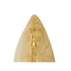 Zestaw 2 poduszek dekoracyjnych SITAPUR Sztuczne futro 45 x 45 cm Musztardowy Jednolity